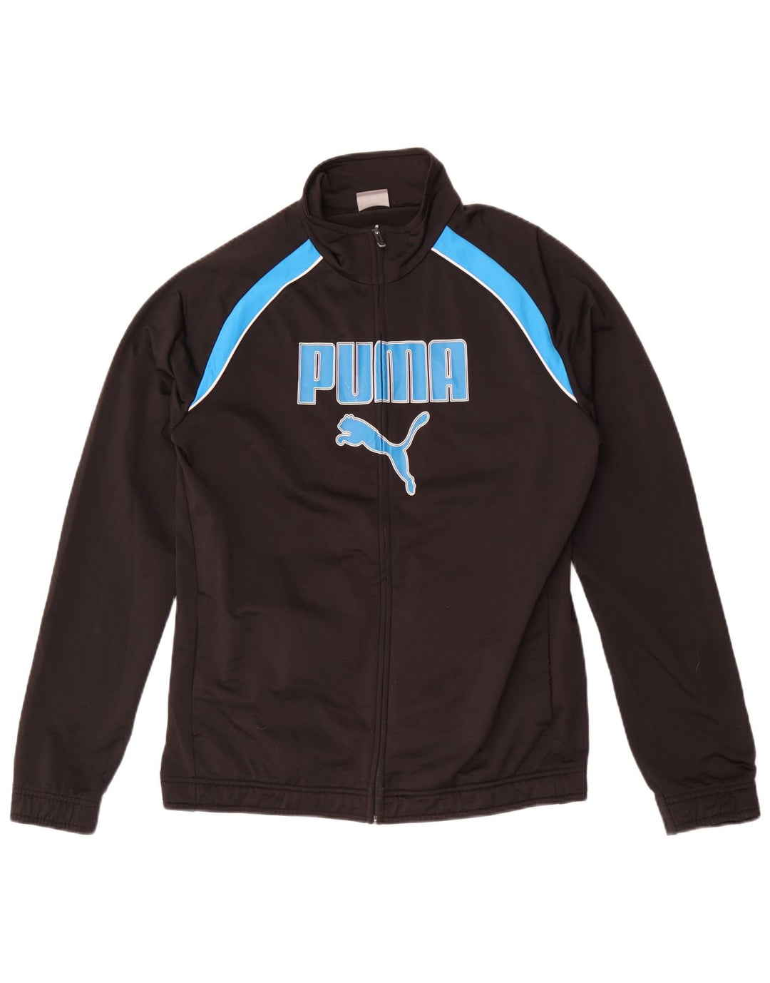 Giacca da ginnastica grafica da uomo Puma, colore nero medio, in poliestere a blocchi di colore