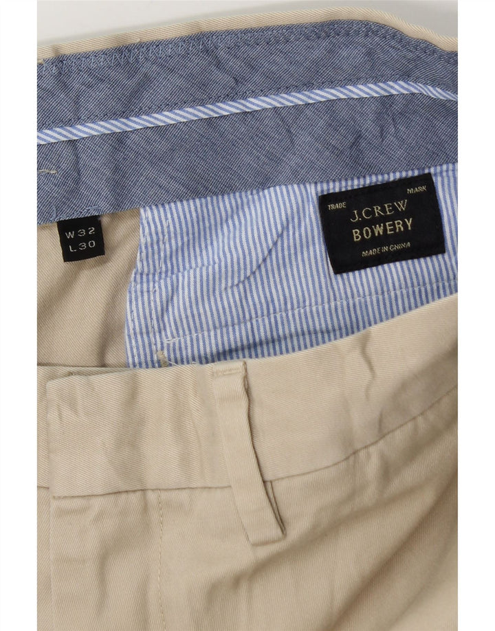 J. CREW Pantaloni chino slim BOWERY da uomo W32 L30 Cotone beige