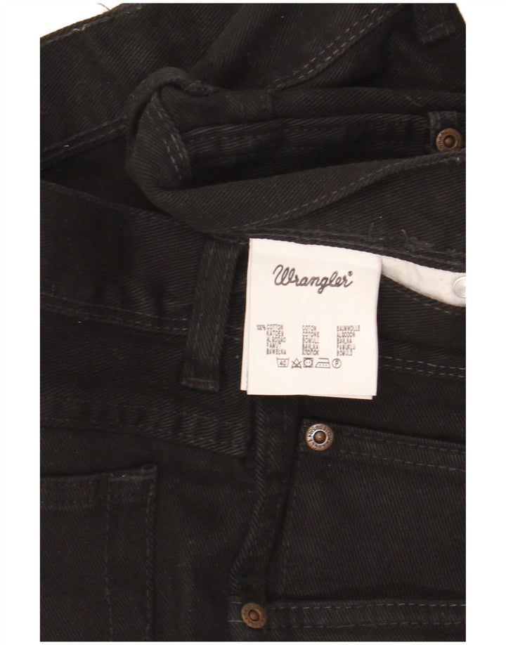 Jeans dritti da uomo Wrangler vestibilità regolare W38 L30 cotone nero