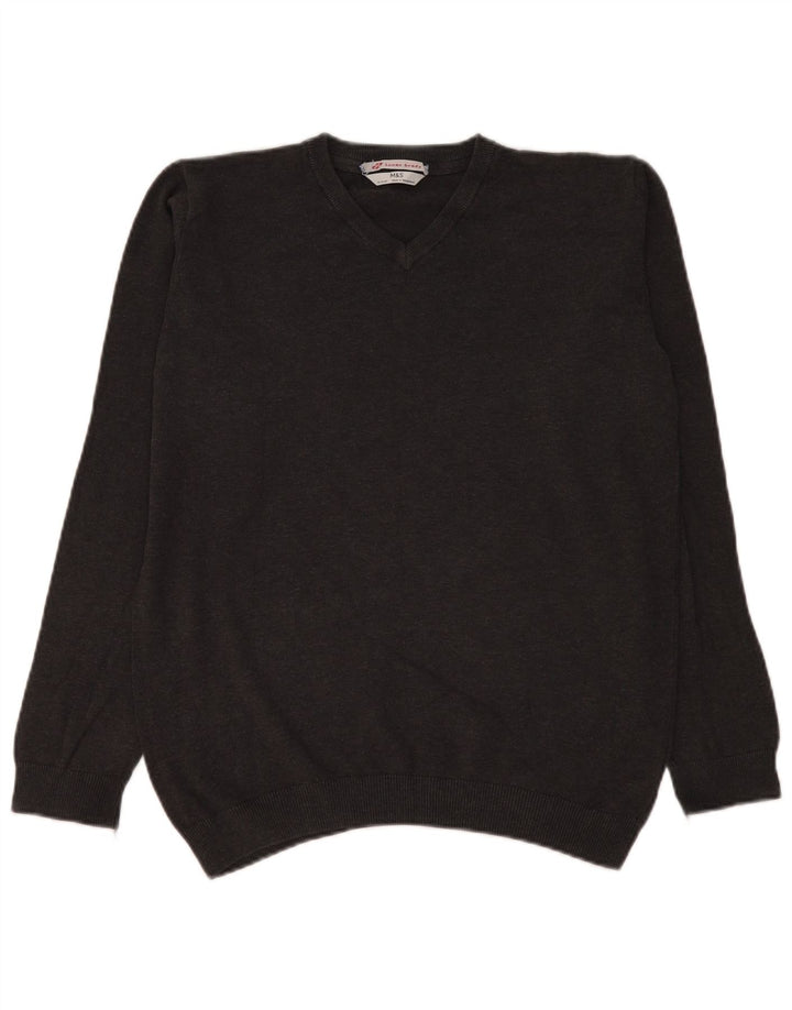 Maglione Marks & Spencer da ragazzo con scollo a V 15-16 anni in cotone grigio