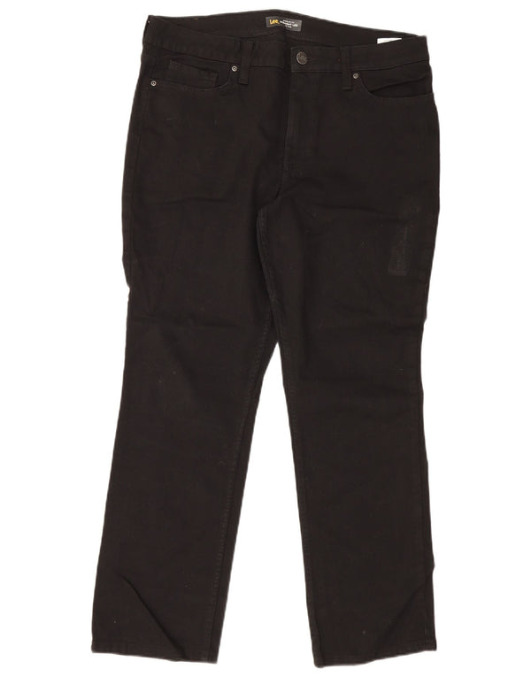 Jeans dritti da donna a vita media, vestibilità regolare, Lee US 14 XL W35 L28 neri