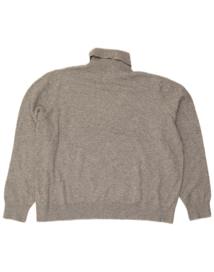 Maglione maglione a collo alto da donna Marks & Spencer UK 16 grande grigio screziato
