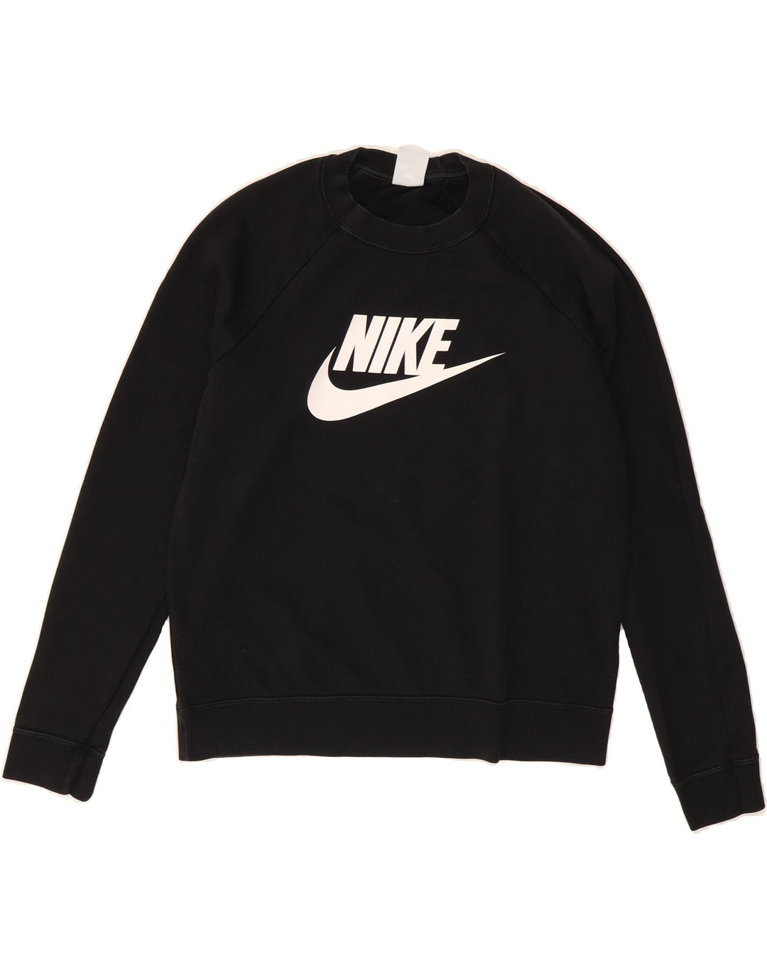 NIKE Womens Graphic Sweatshirt Jumper UK 14 Medium Black Cotton Vintage Nike and Second-Hand Nike from Messina Hembry 
