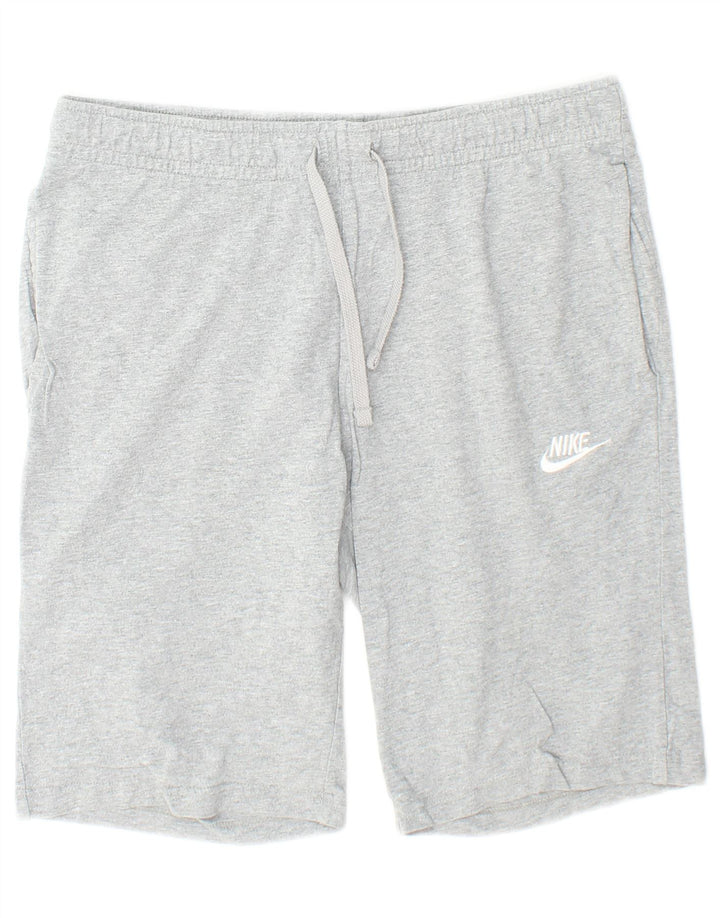 Pantaloncini sportivi Nike da uomo in cotone grigio medio