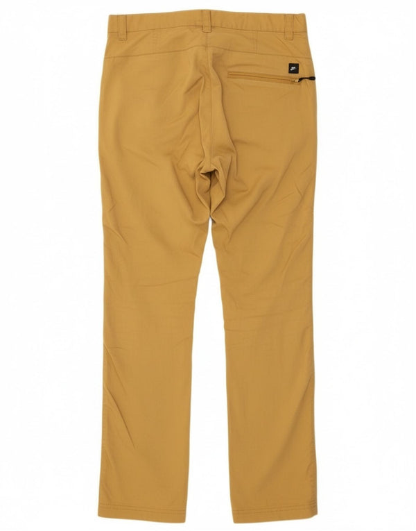 Pantaloni chino slim da uomo Nike Small W30 L31 in cotone giallo