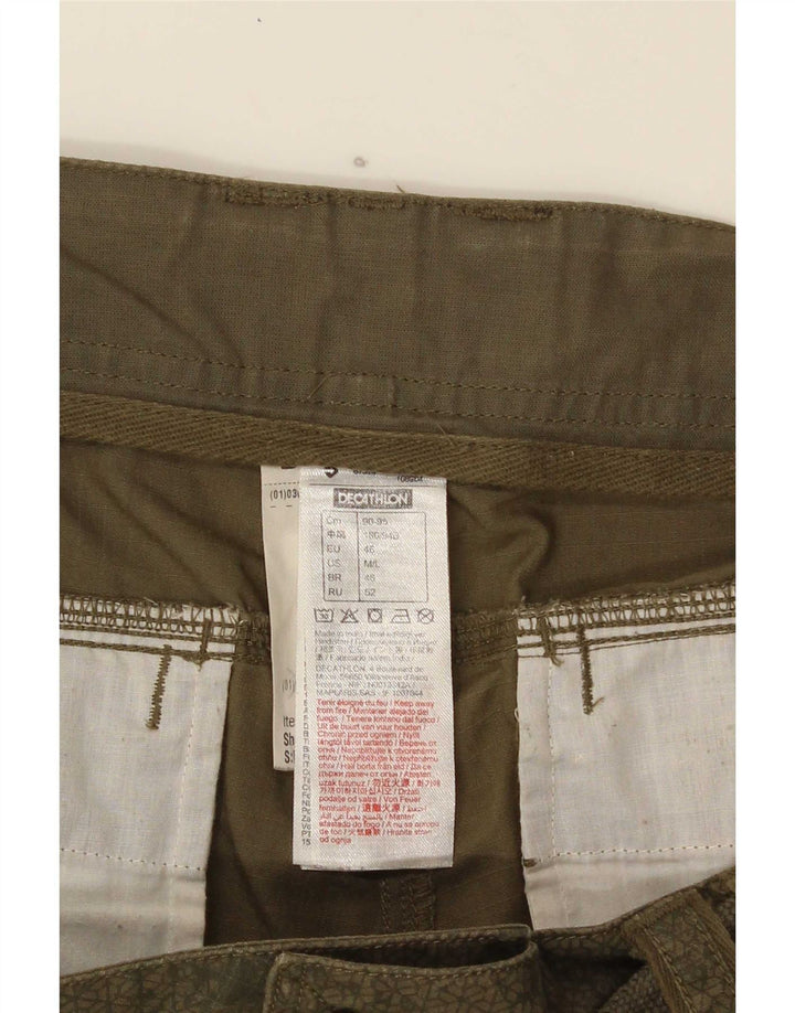 Pantaloncini cargo da donna Decathlon IT 52 XL W36 cotone geometrico kaki