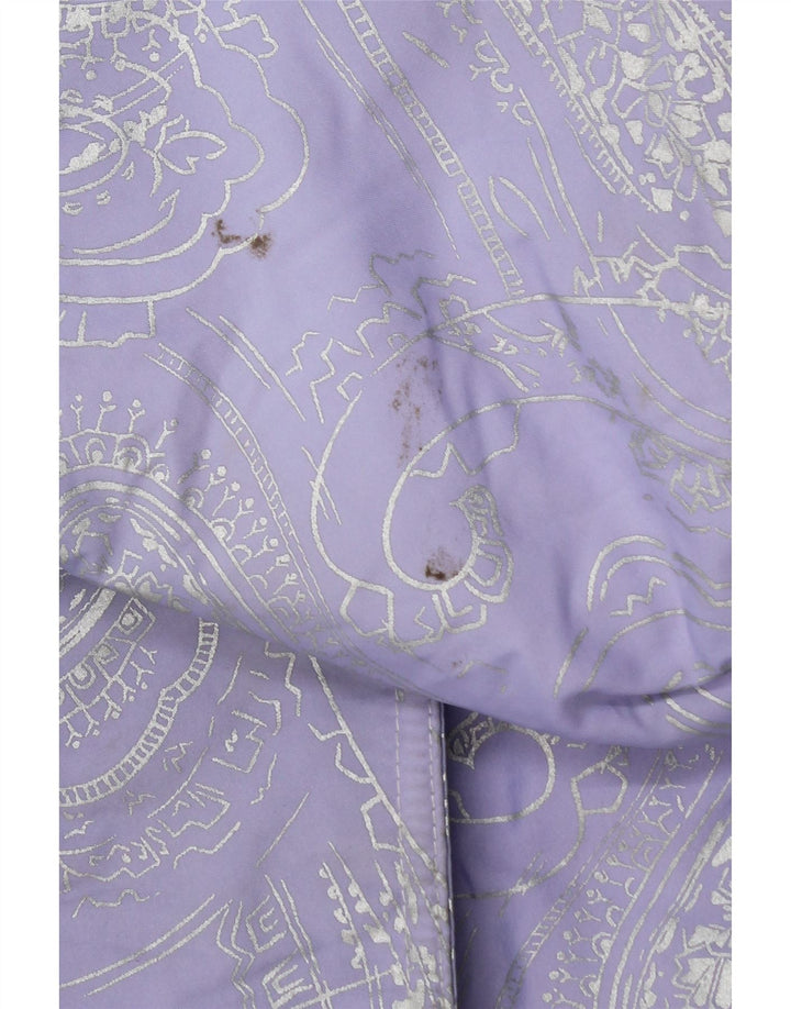 Giacca da sci oversize da donna Brugi taglia 48 viola Paisley in poliammide