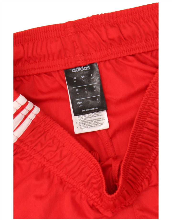 Pantaloncini sportivi Adidas Climalite da uomo in poliestere rosso medio