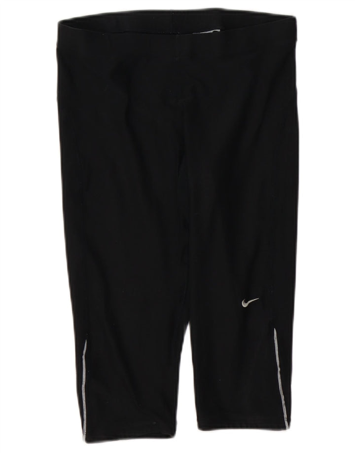 Pantaloni della tuta Nike Dri Fit Capri da donna UK 12/14 medio nero