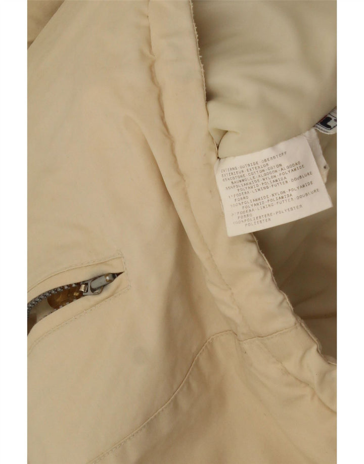 Giacca a vento con cappuccio da uomo Fila UK 36 piccola in cotone beige