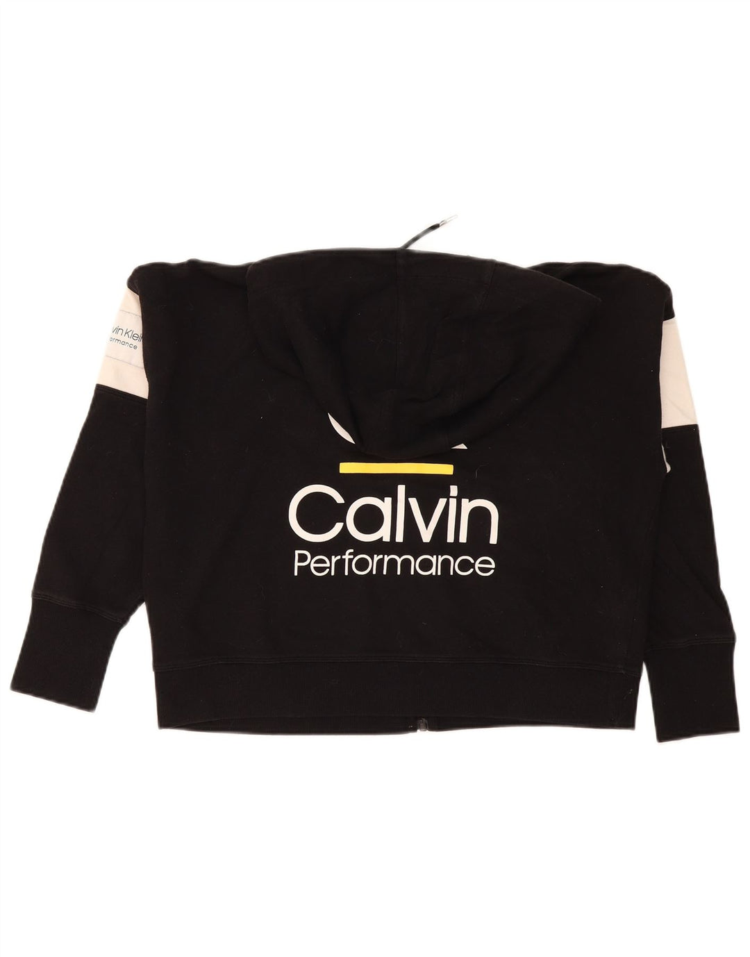 Maglione con cappuccio e zip corto oversize da donna Calvin Klein UK 14 medio nero
