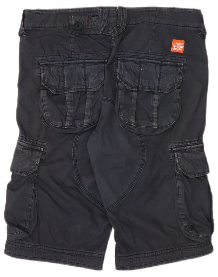 Pantaloncini cargo da uomo Superdry Small W32 in cotone blu navy