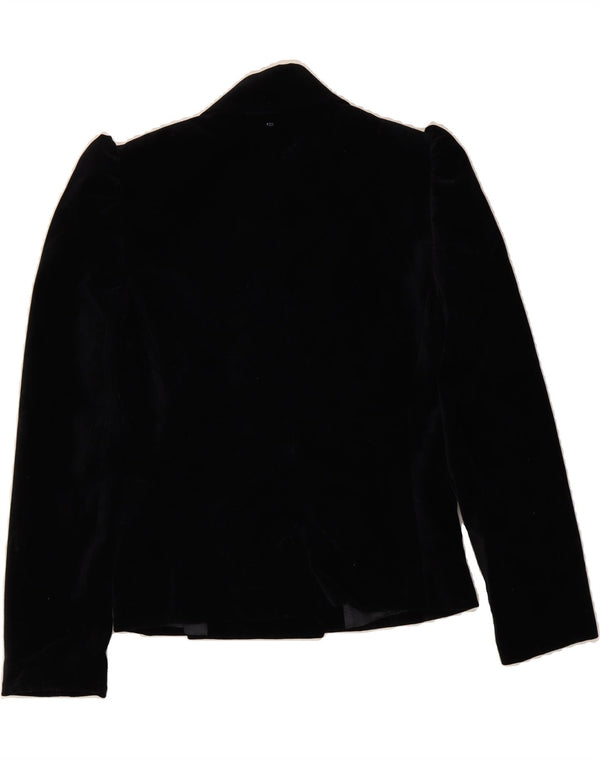 SPORTMAX Womens Crop Double Breasted Blazer Jacket UK 6 XS  Navy Blue