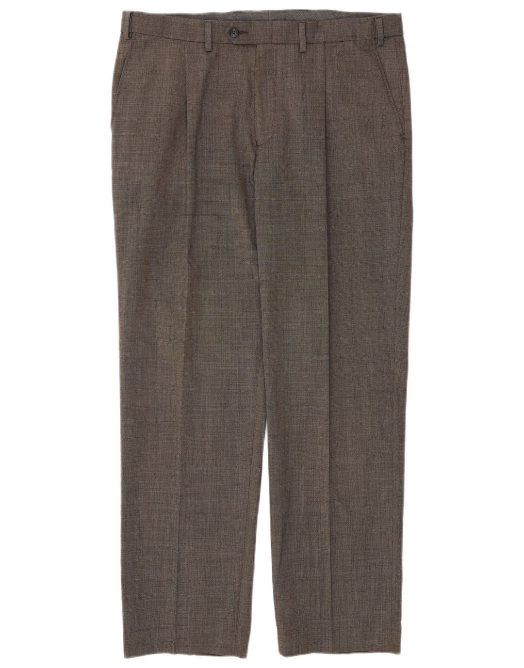 Pantaloni casual vestibilità regolare da uomo Marks & Spencer W36 L31 poliestere grigio