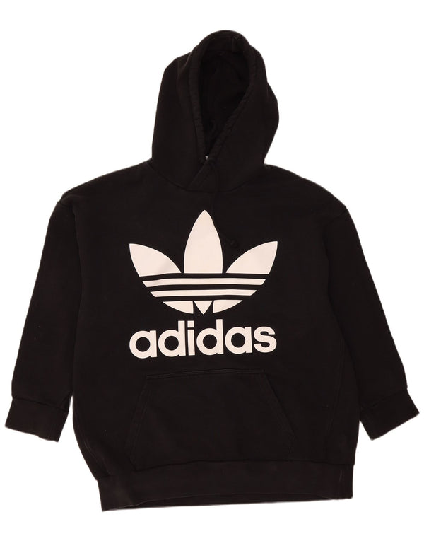 Felpa con cappuccio grafica da uomo Adidas Large in cotone nero