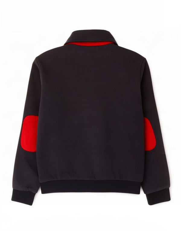 Giacca da ginnastica da uomo Adidas, giacca media, in cotone color block blu navy