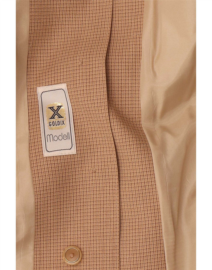 Goldix Giacca blazer da donna a 4 bottoni UK 14 Marrone medio
