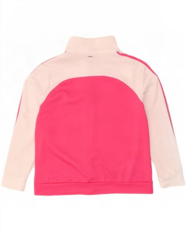 Giacca da tuta da donna Adidas Climalite UK 20/22 XL Pink Colourblock