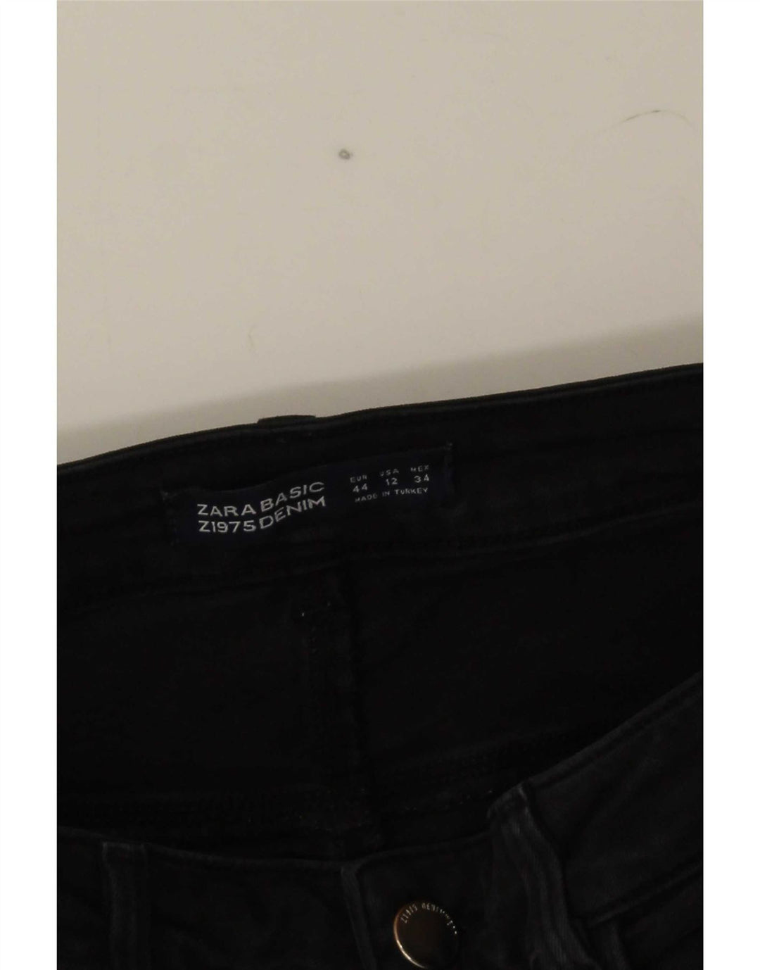 Jeans slim da uomo Zara EU 44 Large W34 L28 Neri