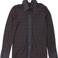 NARACAMICEE Mens Shirt 2XL Navy Blue Argyle/Diamond Polyamide Vintage Naracamicee and Second-Hand Naracamicee from Messina Hembry 