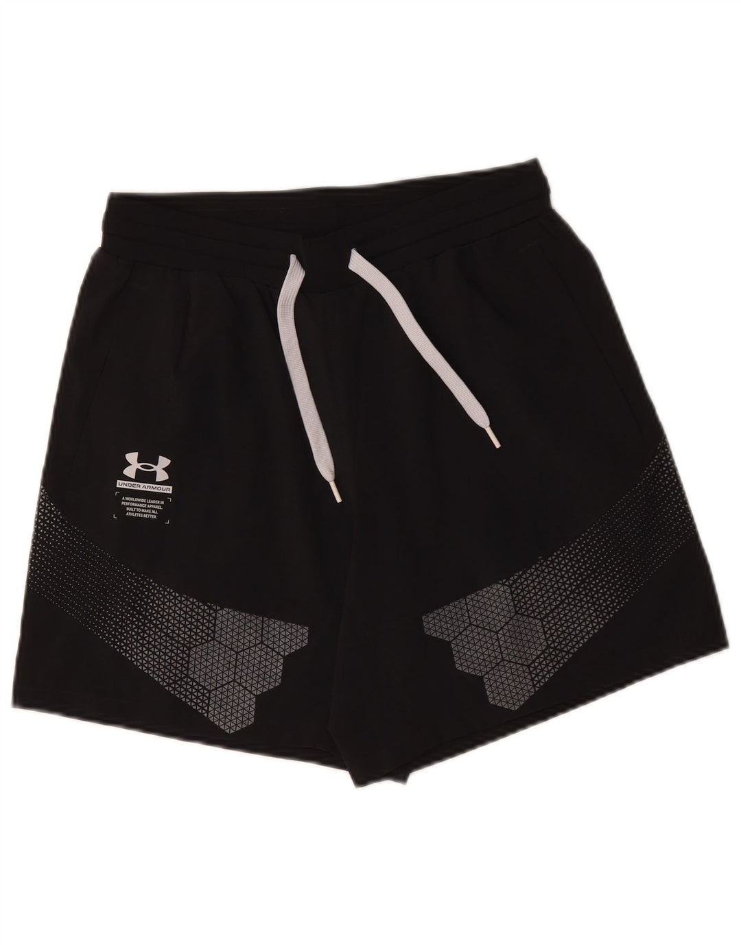 Pantaloncini sportivi grafici da uomo Under Armour poliestere medio nero