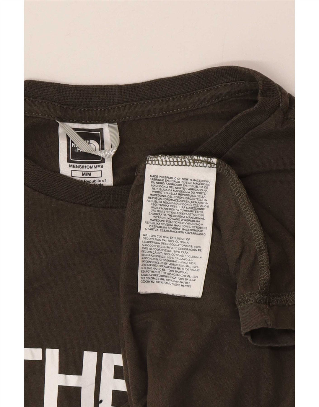 T-shirt grafica da uomo The North Face Top in cotone kaki medio