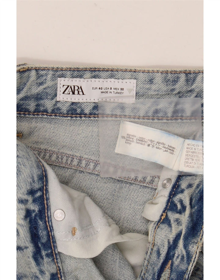 Jeans dritti da donna ZARA EU 40 medio W30 L28 cotone blu