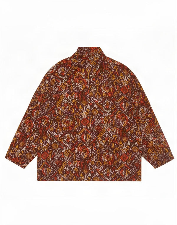 Top corto da donna vintage UK 14 Paisley medio multicolore