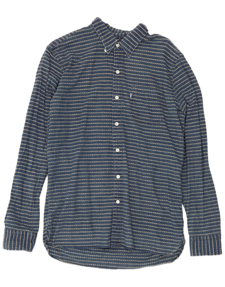 Camicia Levi's da uomo in cotone a righe medie blu navy