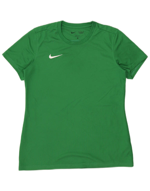 T-shirt Nike Dri Fit da donna Top UK 14 Large Verde Poliestere