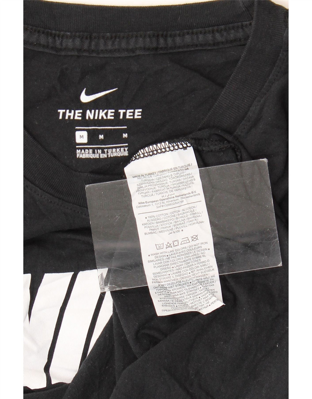 T-shirt grafica da uomo NIKE Top in cotone nero medio