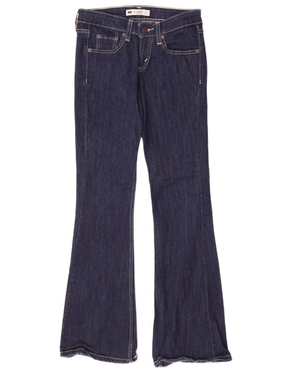 Levi's Donna 518 Jeans Bootcut Super Low US 1 XS W28 L32 Cotone Blu Navy