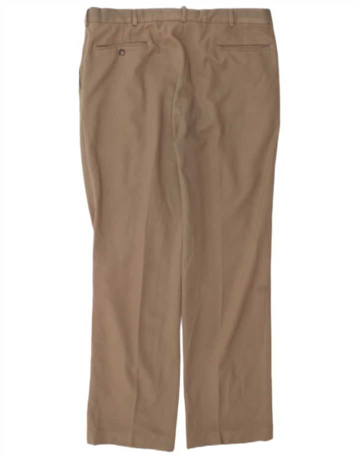 Pantaloni da completo da uomo con pegging Farah W36 L32 Beige