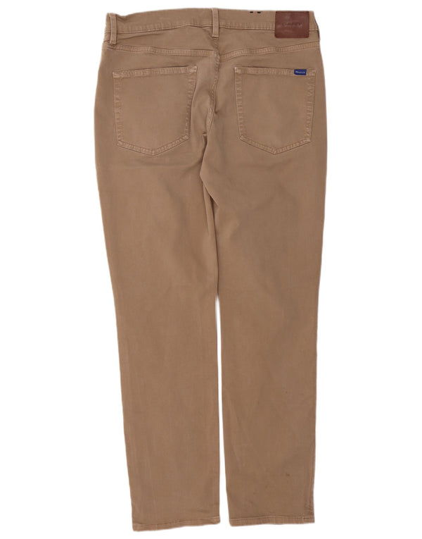 Pantaloni casual slim da uomo GANT W36 L32 in cotone beige