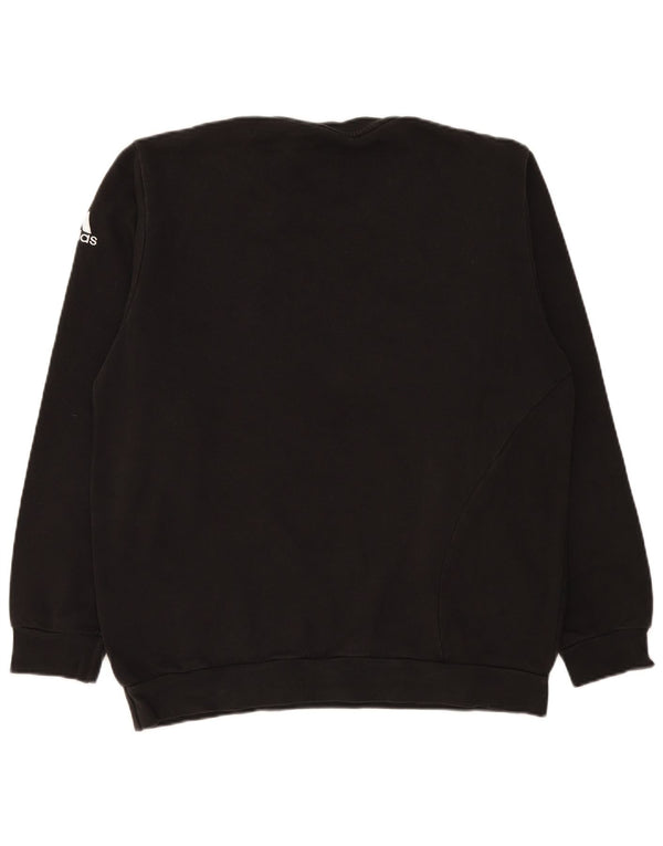 Felpa da uomo Adidas maglione UK 44/46 grande cotone nero