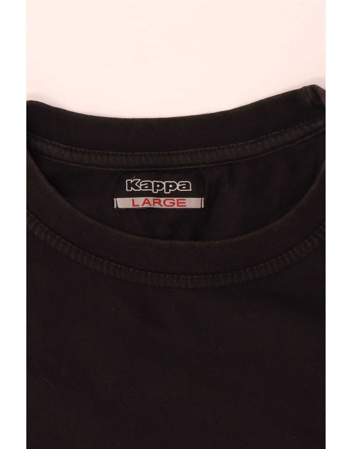 T-shirt uomo Kappa Top Large Nera in cotone