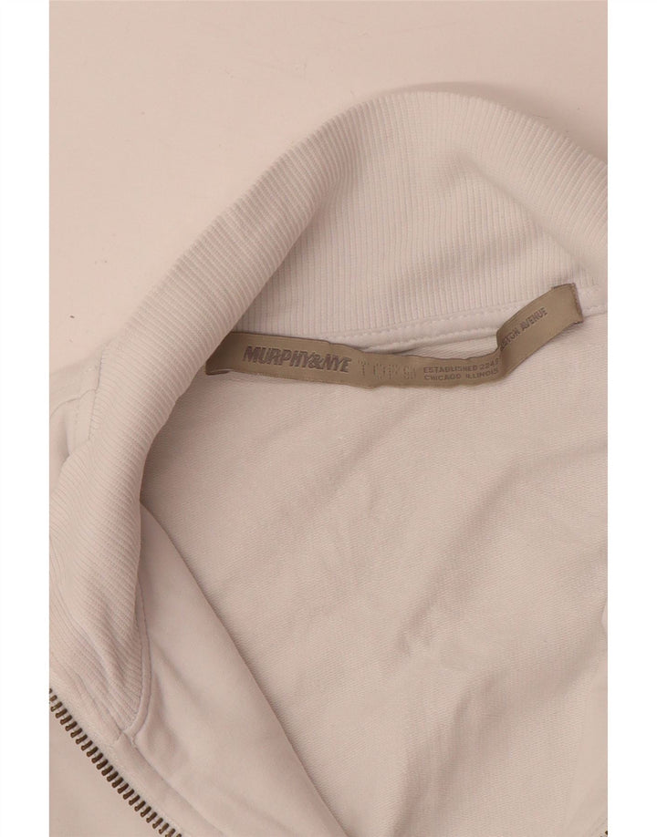 Giacca da ginnastica da donna con grafica MURPHY & NYE UK 10 piccola bianca