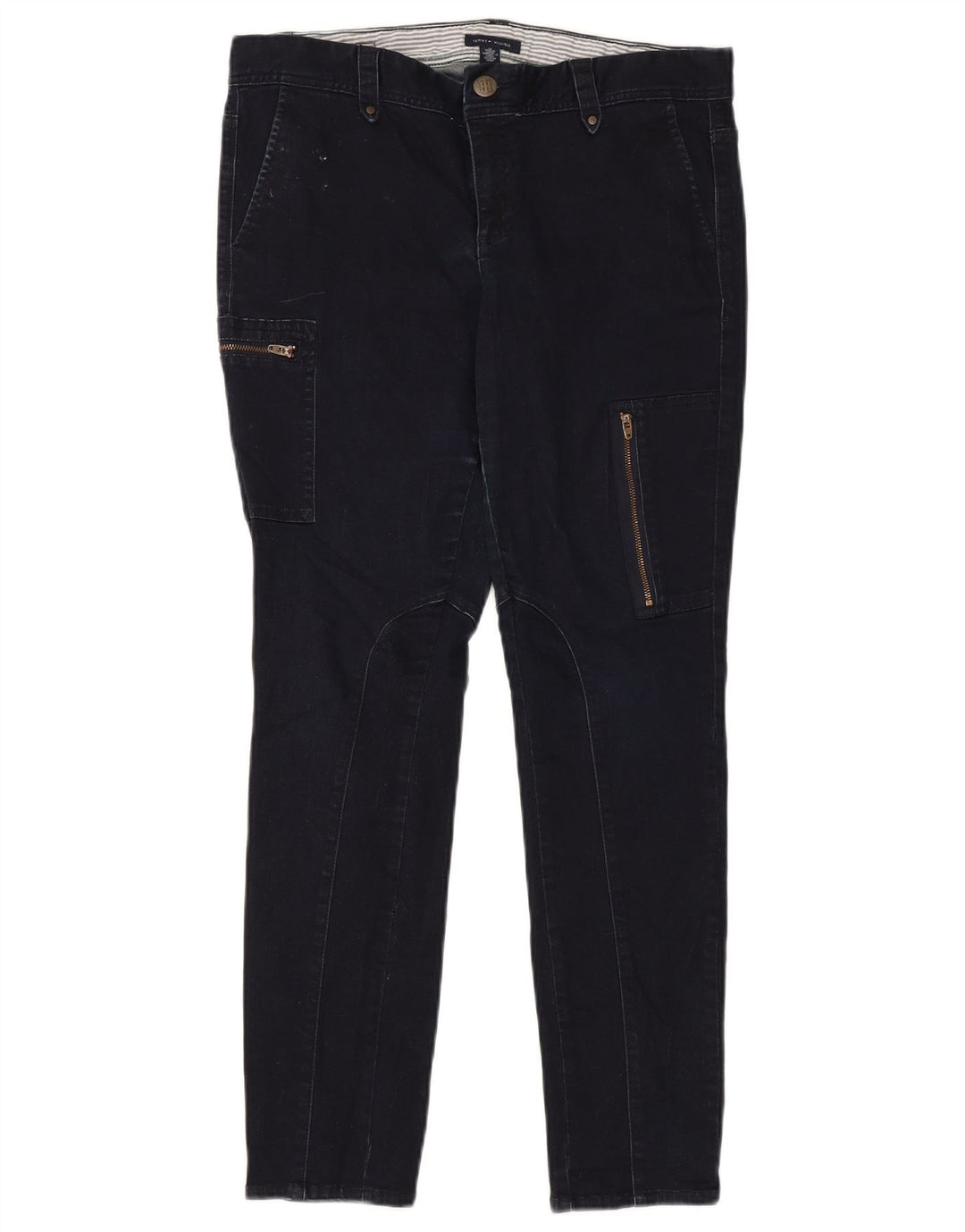 Jeans cargo slim da donna Tommy Hilfiger US 12 Large W34 L30 cotone blu navy