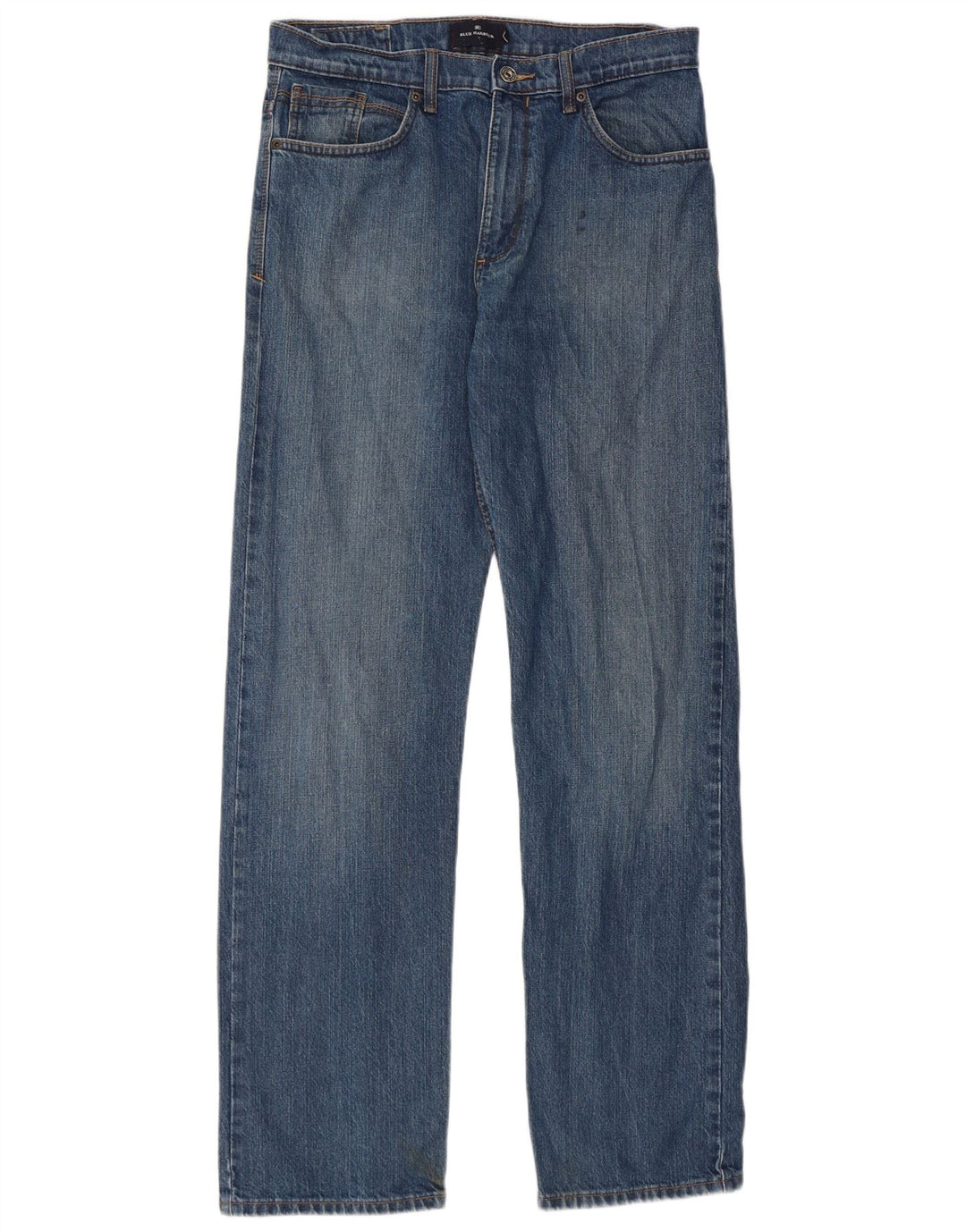 Jeans dritti da uomo Marks & Spencer Blue Harbour W32 L33 cotone blu