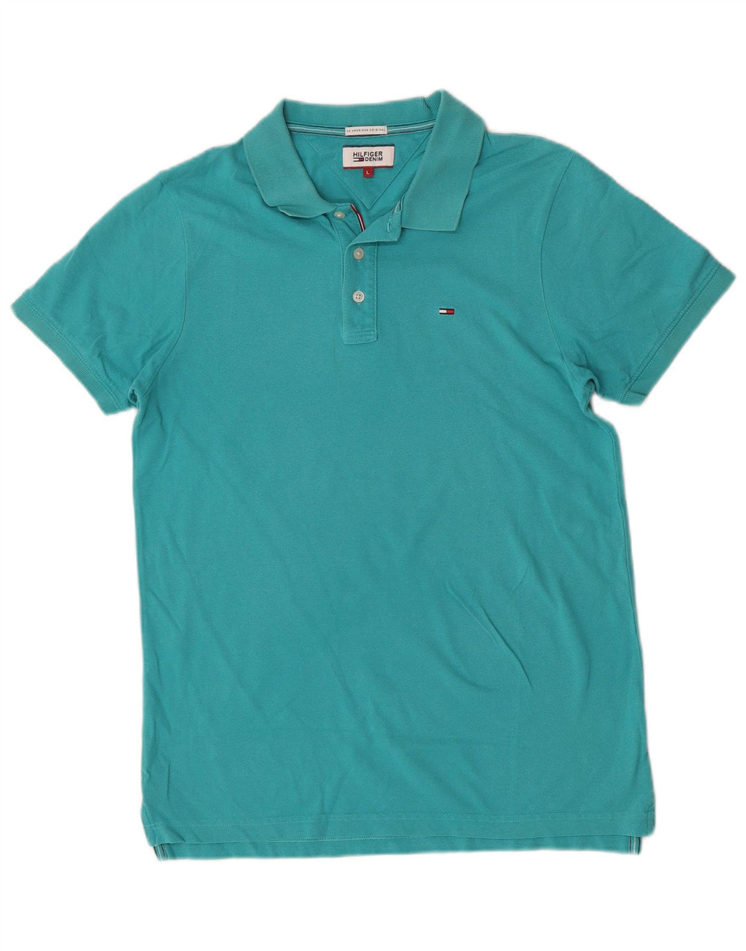 Polo da uomo Tommy Hilfiger grande turchese