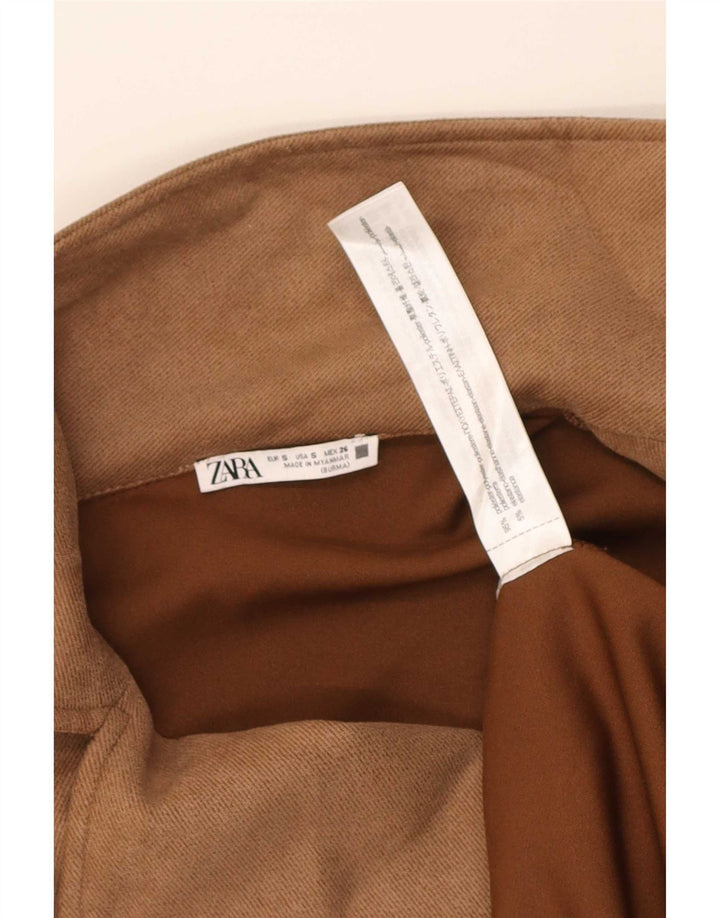 Cappotto Zara da donna UK 10 piccolo in poliestere marrone