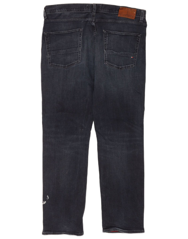 Tommy Hilfiger Mens Denton Straight Jeans W36 L30 Navy Blue Cotton