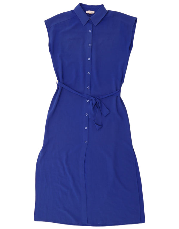 Abito camicia senza maniche oversize da donna Calvin Klein US 4 Small Blu