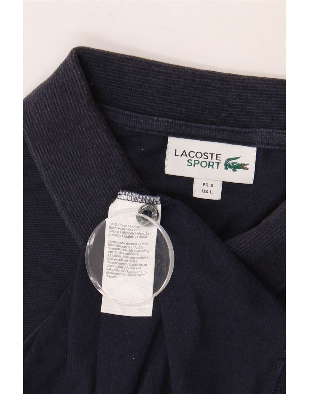 Polo da uomo LACOSTE taglia 5 grande in cotone blu navy