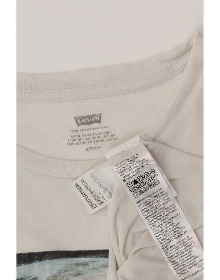 T-shirt grafica da uomo Levi's Top piccola in cotone bianco