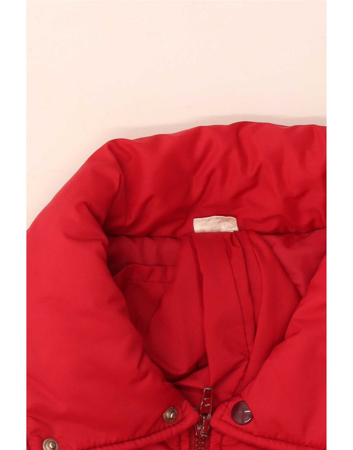 Giacca imbottita vintage da donna IT 50 XL rossa in poliestere