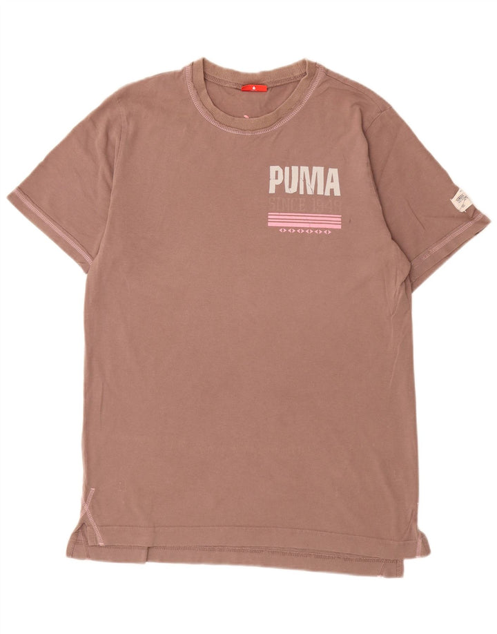Maglietta grafica da donna Puma UK 14 Marrone medio