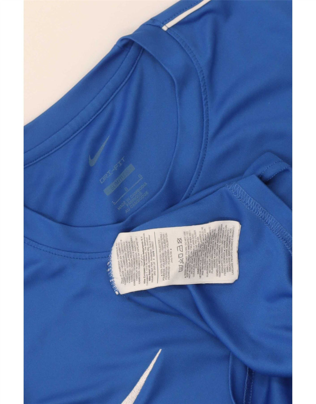 T-shirt Nike Dri Fit Slim Fit da uomo, grande, in poliestere blu