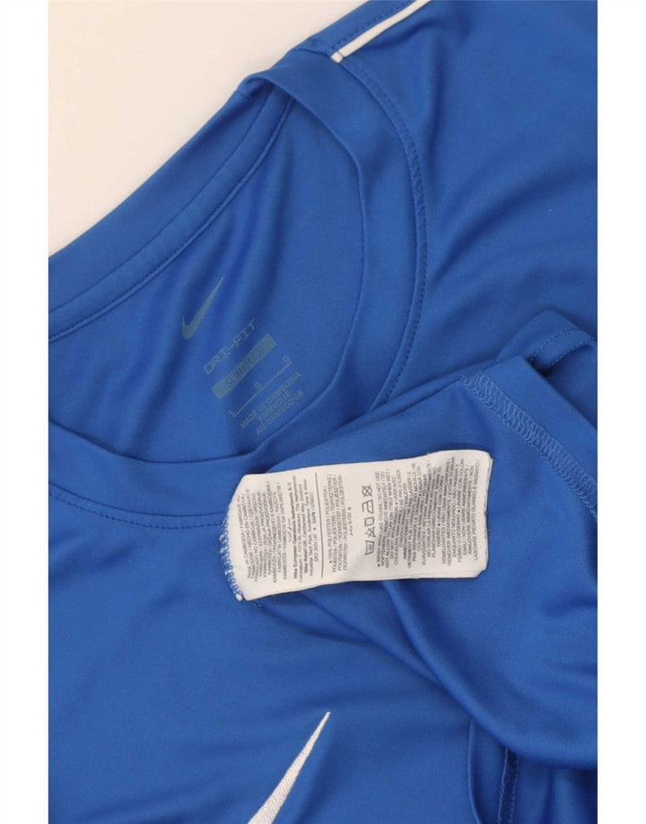 T-shirt Nike Dri Fit Slim Fit da uomo, grande, in poliestere blu