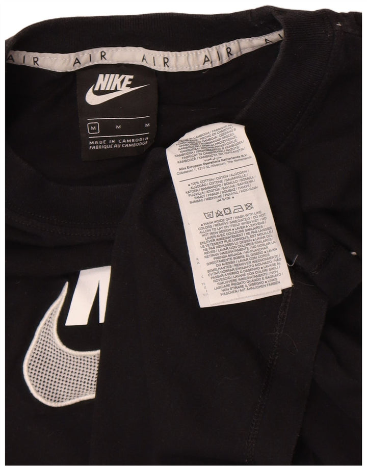 T-shirt grafica da uomo Nike Top in cotone nero medio